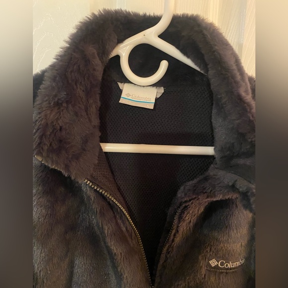 Columbia Black Sherpa Zip Up Jacket - Picture 2 of 3